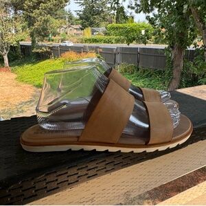 Sorel Women’s Ella II Slide Double Leather Strap Sandals Size 8.5
